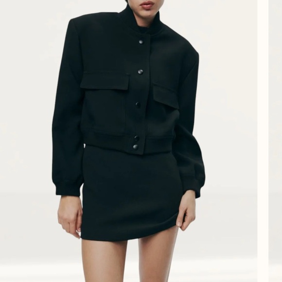 Zara Bomber Jacket With Pockets - Picture 6 of 12